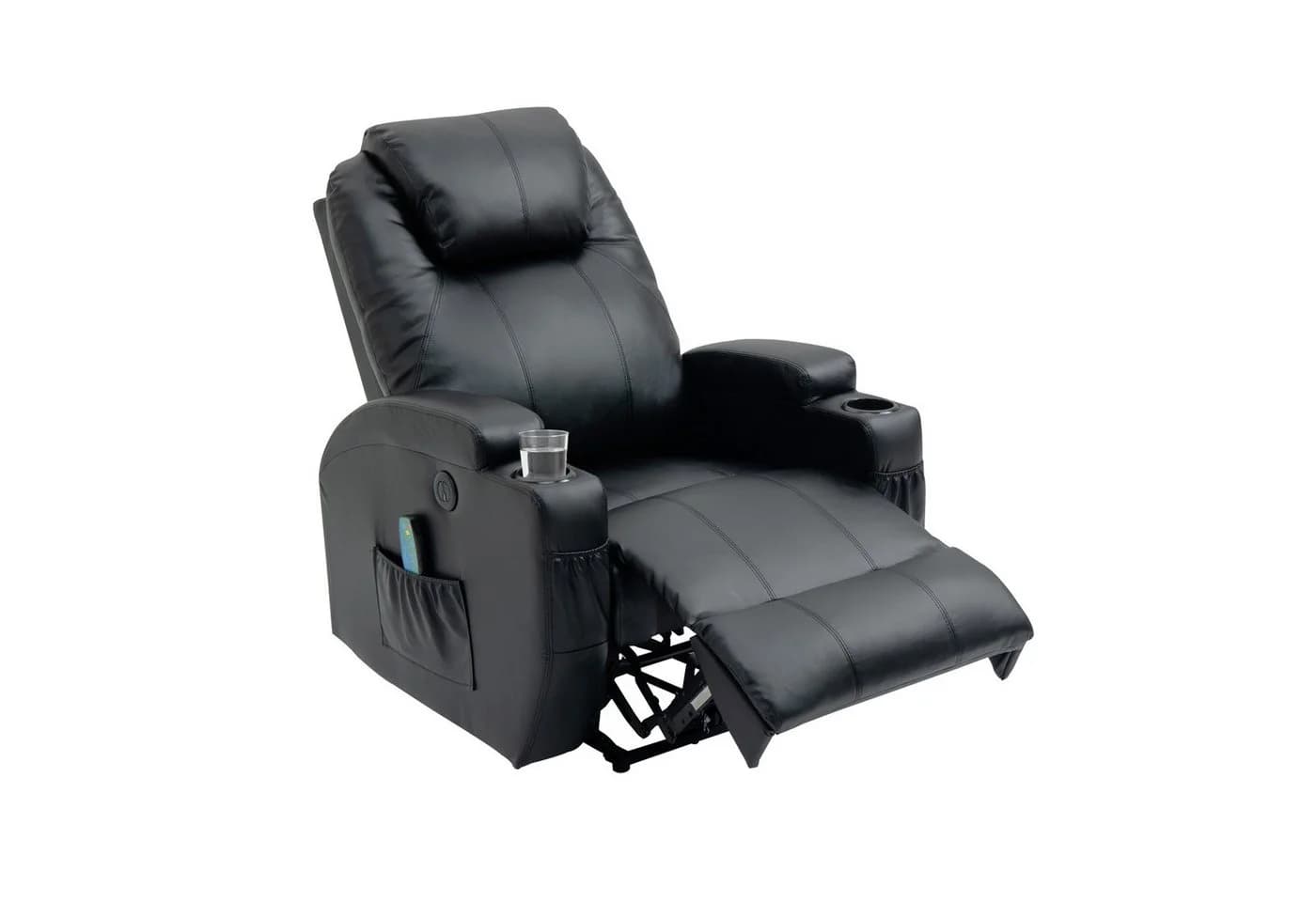 GIHAUVIA Fernsehsessel Elektrisch Relaxsessel Massagesessel Schwarz - Bild 1