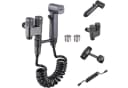 HEYHIPPO Handbrause Edelstahl Doppel-Auslass Grau 2m Schlauch Bild 1