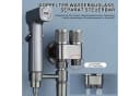HEYHIPPO Handbrause Edelstahl Doppel-Auslass Grau 2m Schlauch Bild 5