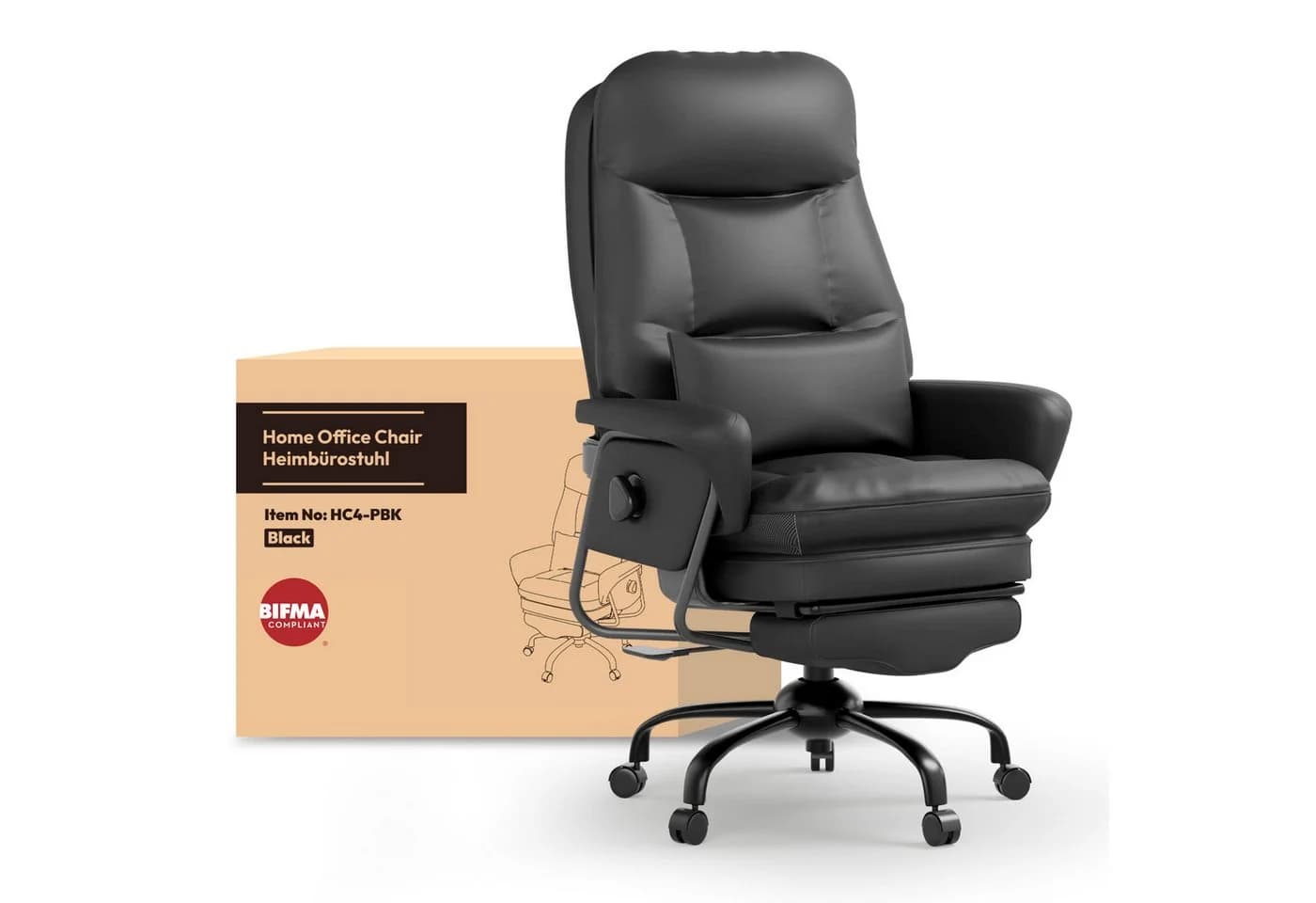 FLEXISPOT Drehstuhl 3-in-1 Ergonomischer Relax- & Bürostuhl mit 160° Liegefunktion Beige