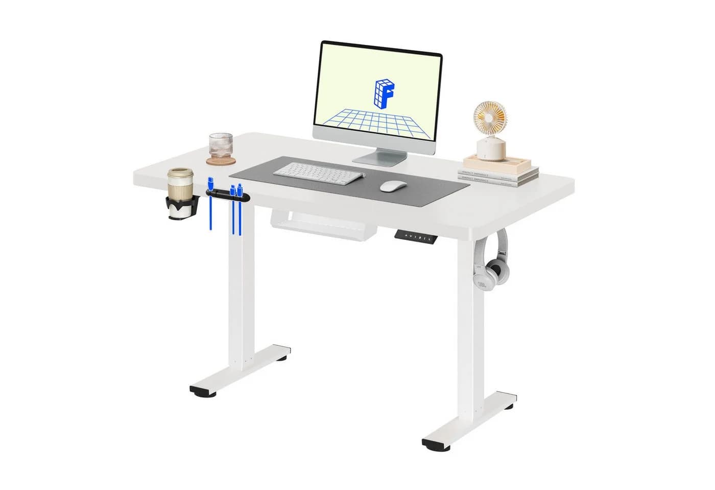 FLEXISPOT Elektrisch Höhenverstellbarer Schreibtisch Weiß - Bild 2