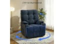 FLEXISPOT Relaxsessel Elektrisch 360° drehbar Dunkelblau Bild 1