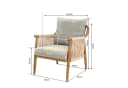 FLEXISPOT Loungesessel Gartenstuhl Boho Rattan Beige Bild 1