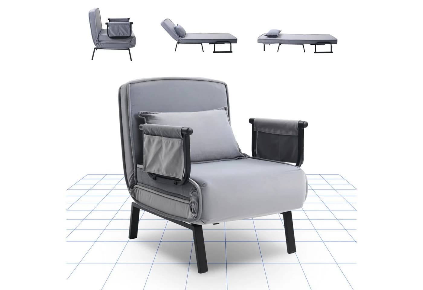 FLEXISPOT Loungesessel 3-in-1 Schlafsessel mit Bettfunktion - Bild 2