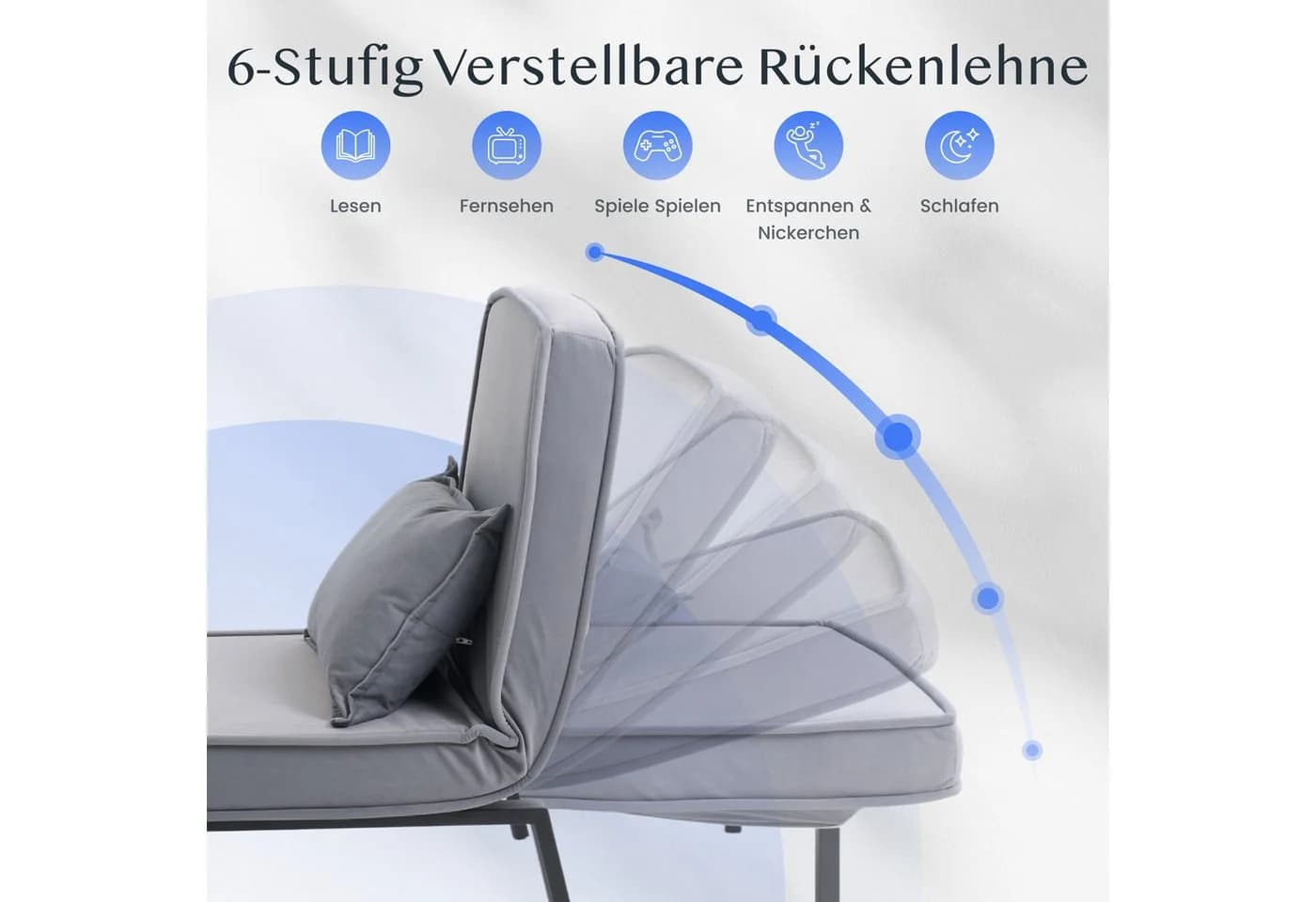 FLEXISPOT Loungesessel 3-in-1 Schlafsessel mit Bettfunktion - Bild 4