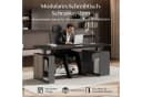 FLEXISPOT Elektrischer Schreibtisch mit Bein-Schrank Set Schwarz Bild 1