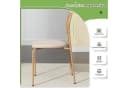 Furnishings Home Rattanstuhl 2-tlg. Beige Polsterstuhl mit Metallbeinen Bild 1