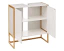 5five Simply Smart NATUREO Waschbeckenschrank Weiß/Schwarz Bambusrahmen Bild 1