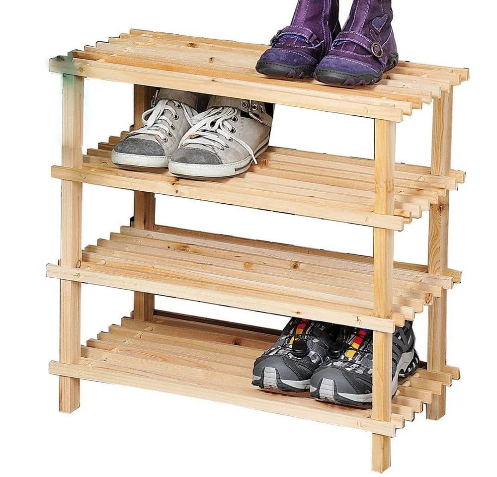 Kesper Schuhregal 4-stöckig Tannenholz hell FSC - Bild 3