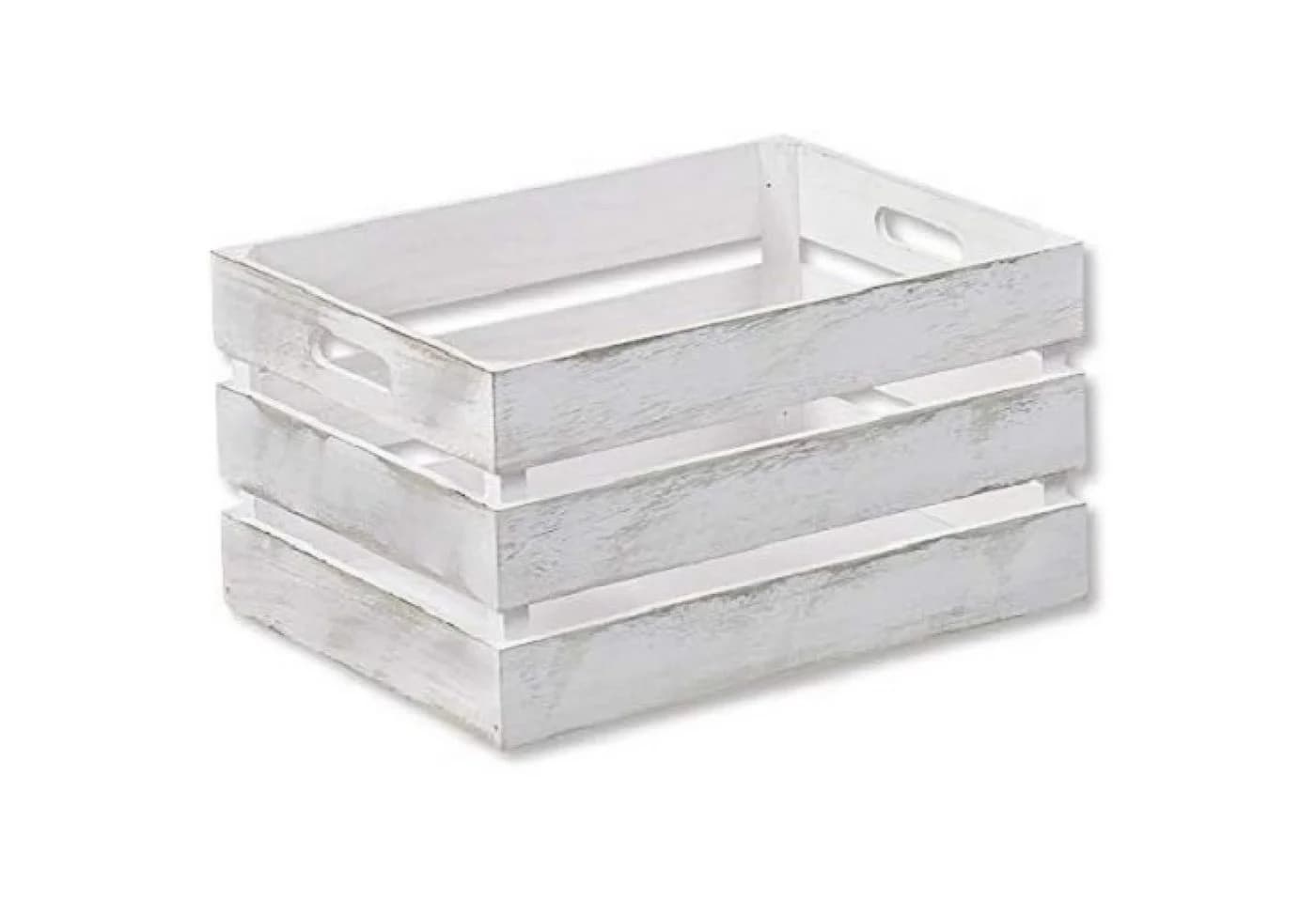KESPER® Holzkiste 3er Set Aufbewahrungsboxen Antik-Weiß Paulowniaholz