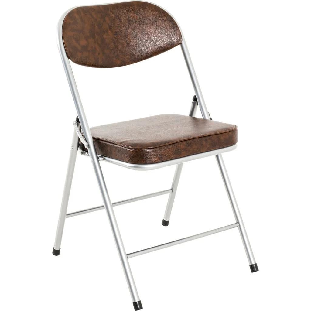 Klappsessel Braun Alu Metall Vintage