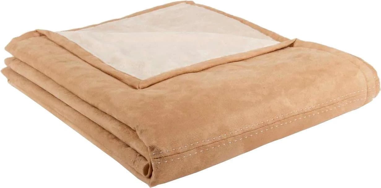 Gold-Line Wohndecke Alcantara Braun Kuscheldecke