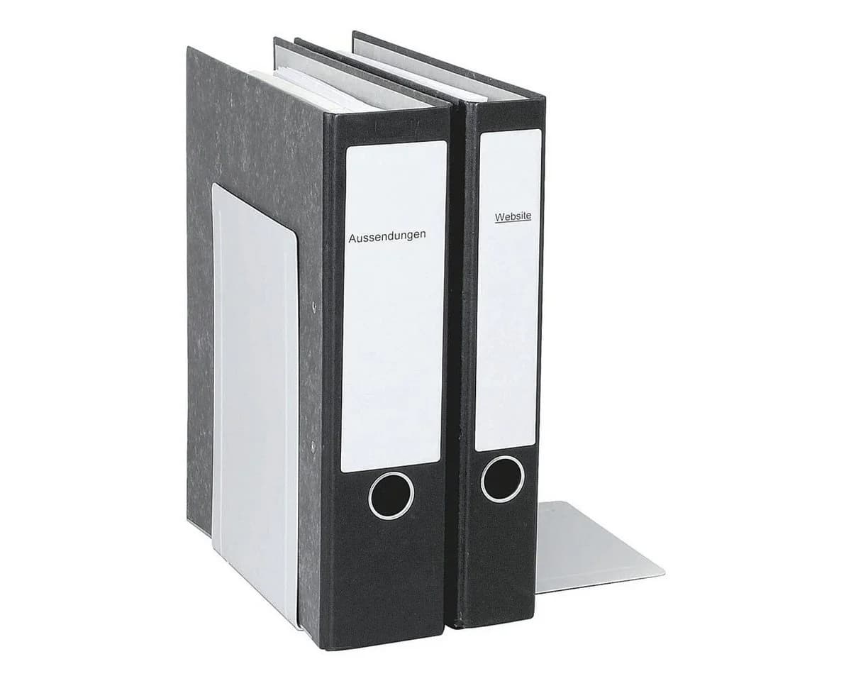 MAUL Buchstütze 2er-Pack Grau Magnetisch mit Verstärkungsrillen - Bild 3