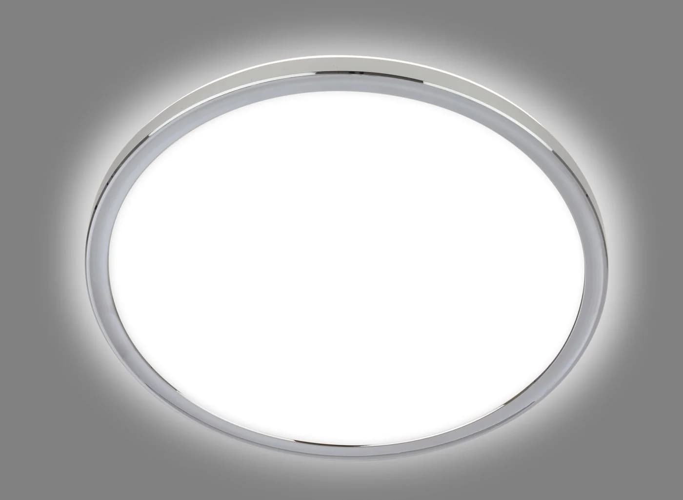 Briloner LED-Bad-Deckenlampe Pulap 42 cm Chrom/Weiß Metall