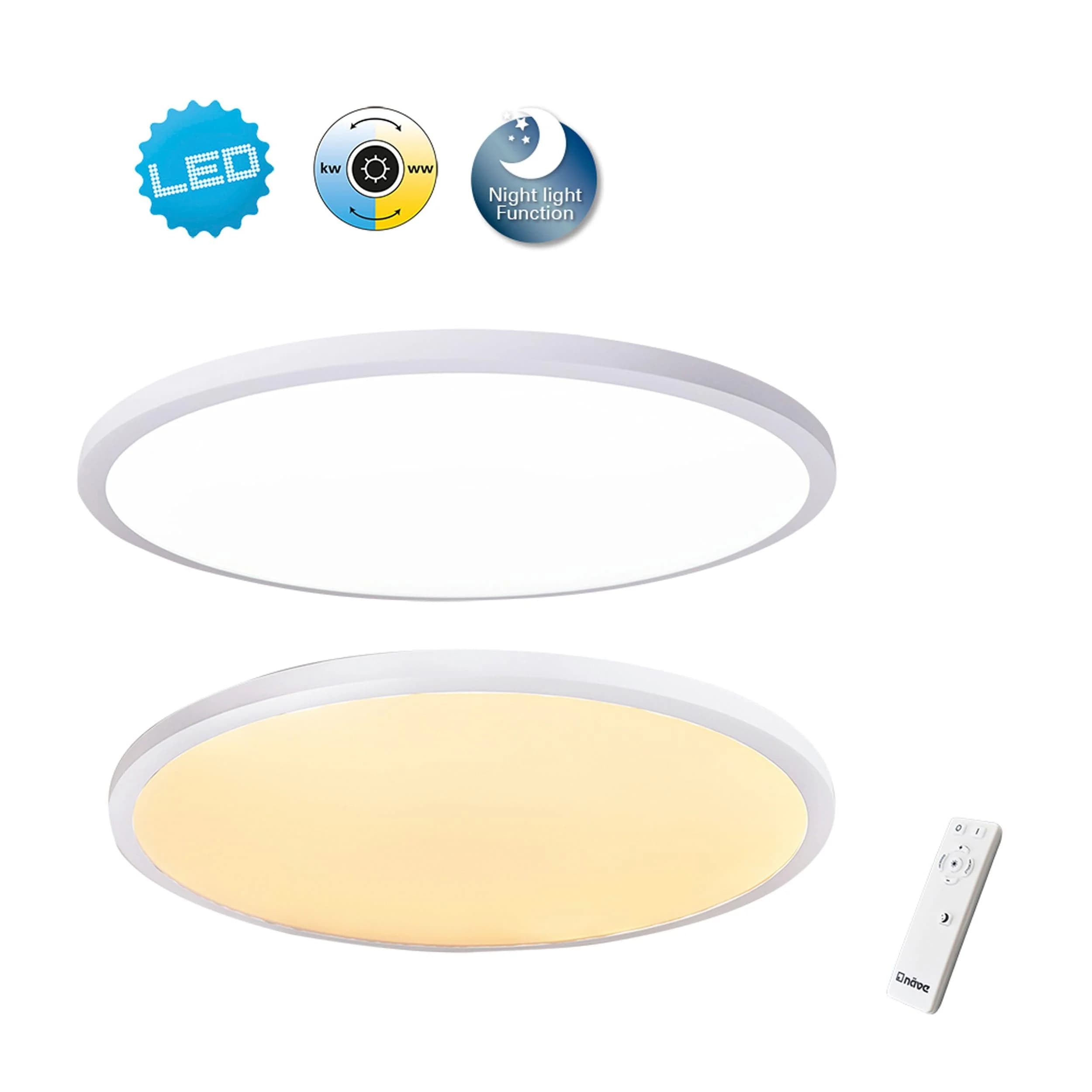 NÄVE LED Deckenleuchte Luzern Weiß 100 cm