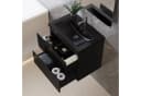 duschspa Waschtisch mit Unterschrank Schwarz Hochglanz Bild 1