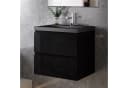 duschspa Waschtisch mit Unterschrank Schwarz Hochglanz Bild 2
