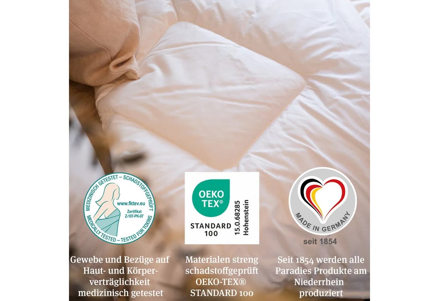 Paradies 4-Jahreszeiten Bettdecke Prima Bio Polyester Baumwolle - Bild 5