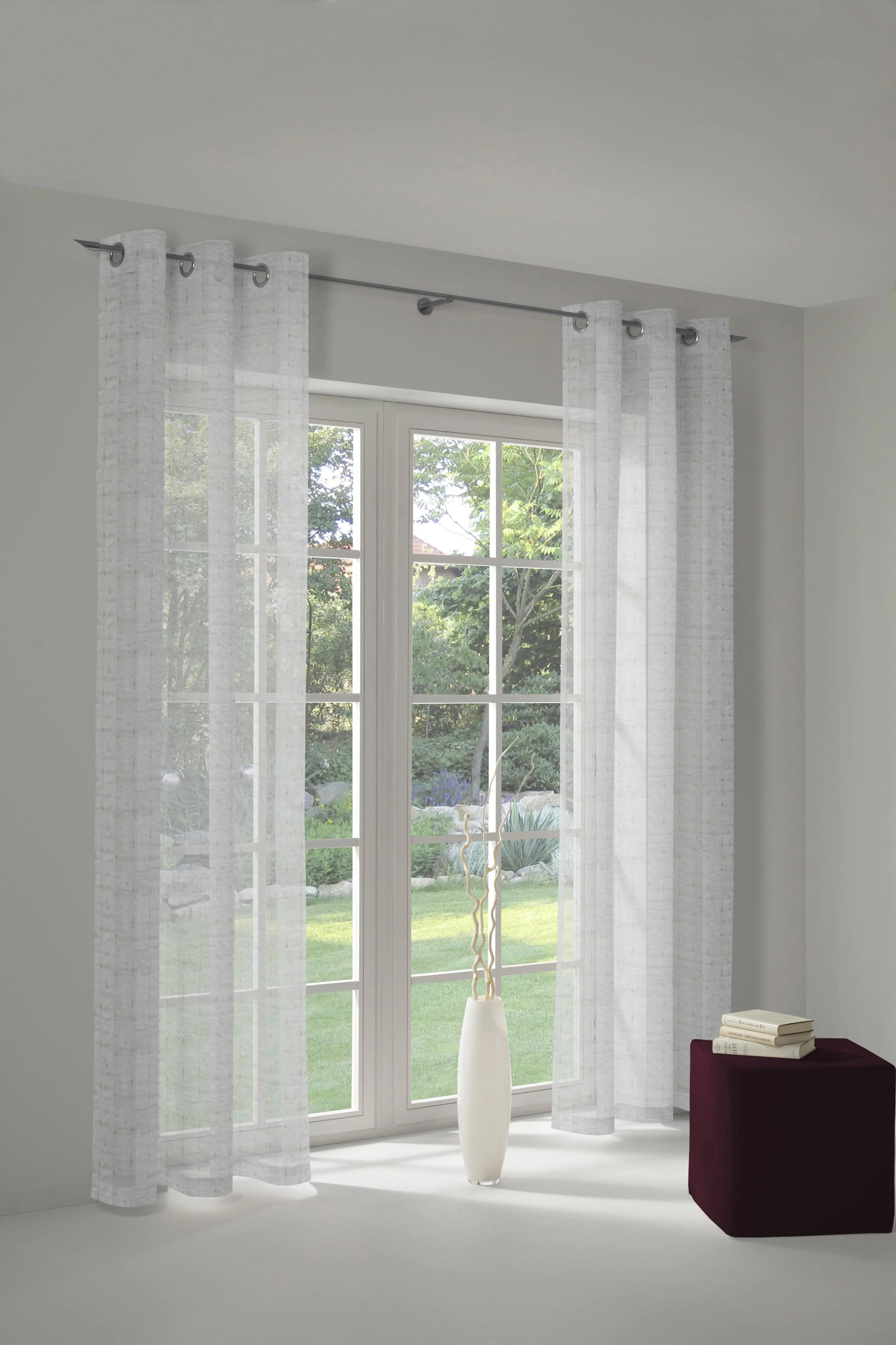 WIRTH Vorhang Patricia Weiß Voile Polyester Gardine