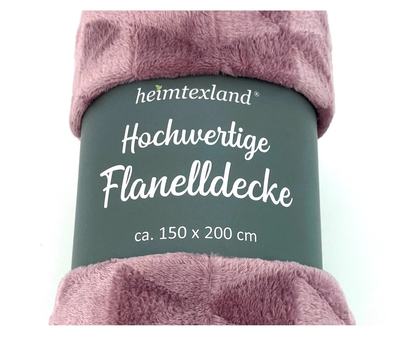 heimtexland Wohndecke Soft Flanell Kuscheldecke XL 200x150cm Rosa Rautenmuster - Bild 1