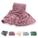 heimtexland Wohndecke Soft Flanell Kuscheldecke XL 200x150cm Rosa Rautenmuster Bild 2