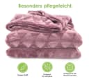heimtexland Wohndecke Soft Flanell Kuscheldecke XL 200x150cm Rosa Rautenmuster Bild 3