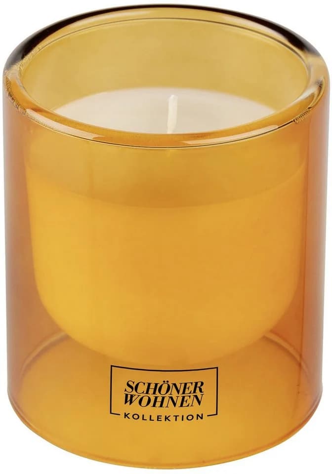 SCHÖNER WOHNEN Duftkerze Vanilla S Honigfarben Glas - Bild 2