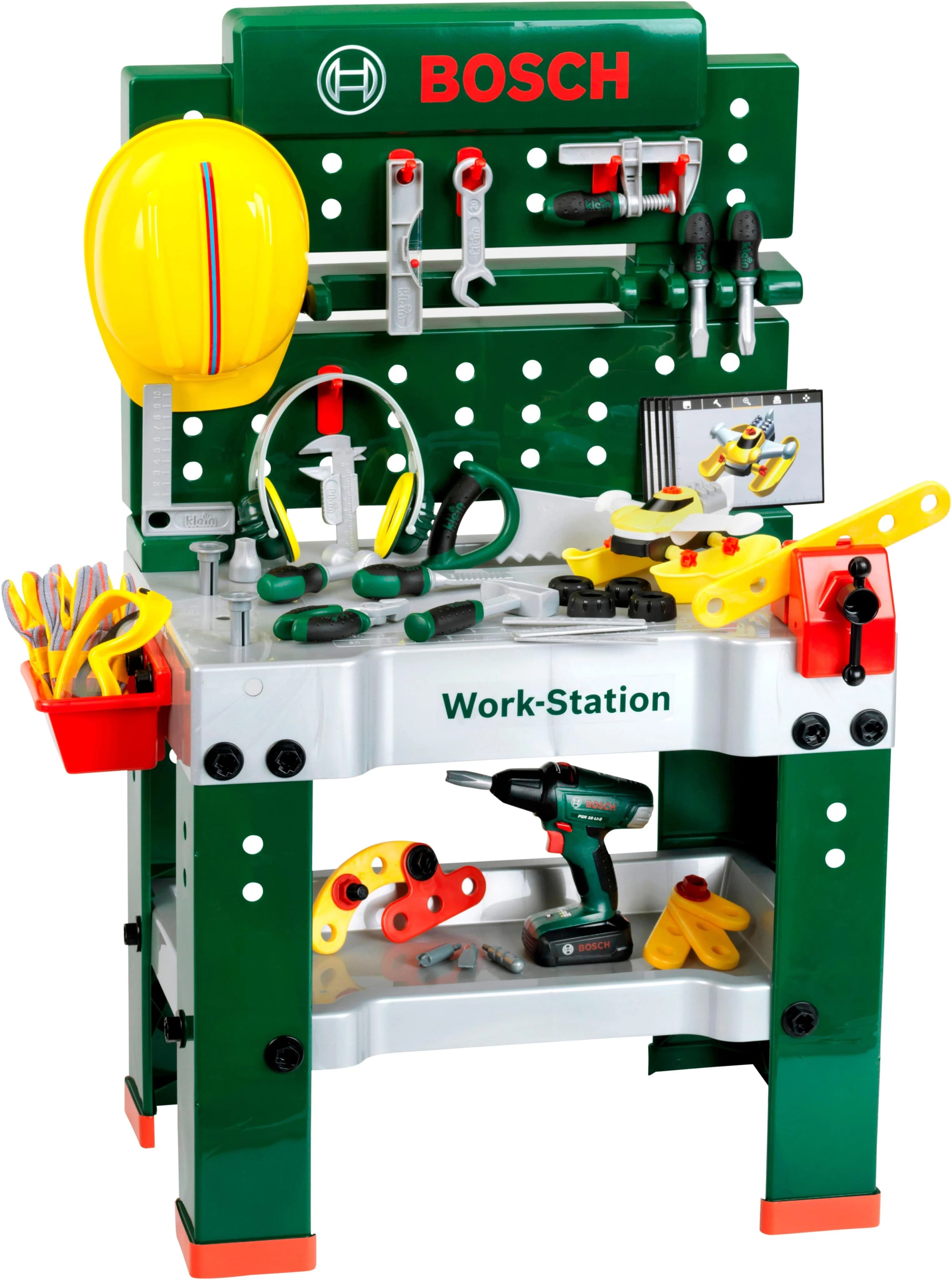KLEIN Bosch-Workstation Mega Spielwerkbank mit Handwerker Set