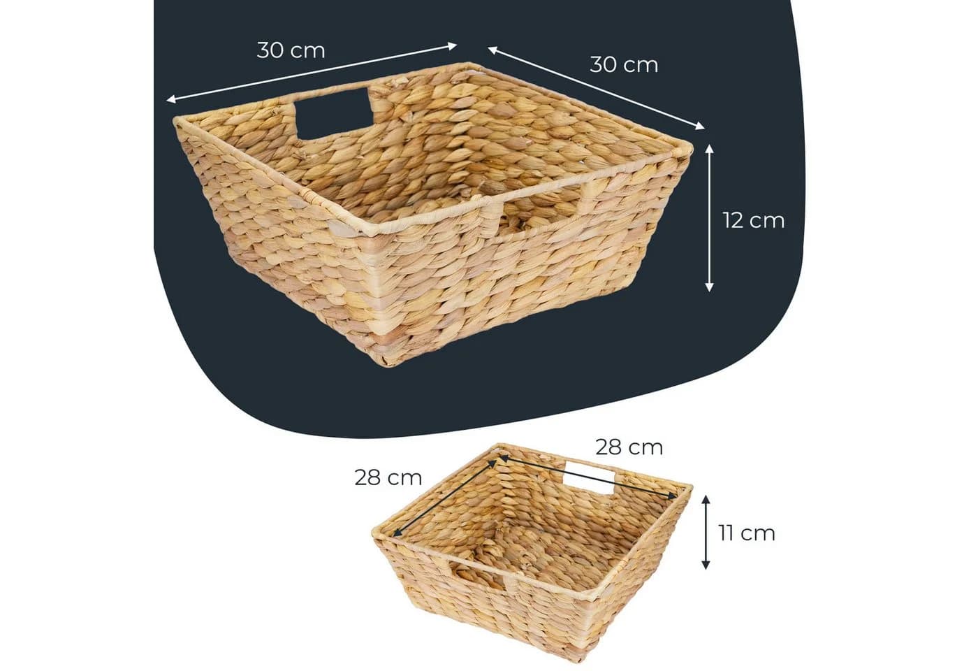 HMF Aufbewahrungskorb Wasserhyazinthe Beige - Bild 5