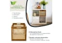 HMF Regalkorb Aufbewahrungskorb Rattan Akazienholz Kallax 32x34x32cm Natur Bild 1