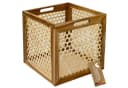 HMF Regalkorb Aufbewahrungskorb Rattan Akazienholz Kallax 32x34x32cm Natur Bild 2
