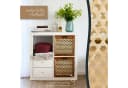 HMF Regalkorb Aufbewahrungskorb Rattan Akazienholz Kallax 32x34x32cm Natur Bild 4