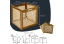 HMF Regalkorb Aufbewahrungskorb Rattan Akazienholz Kallax 32x34x32cm Natur Bild 5