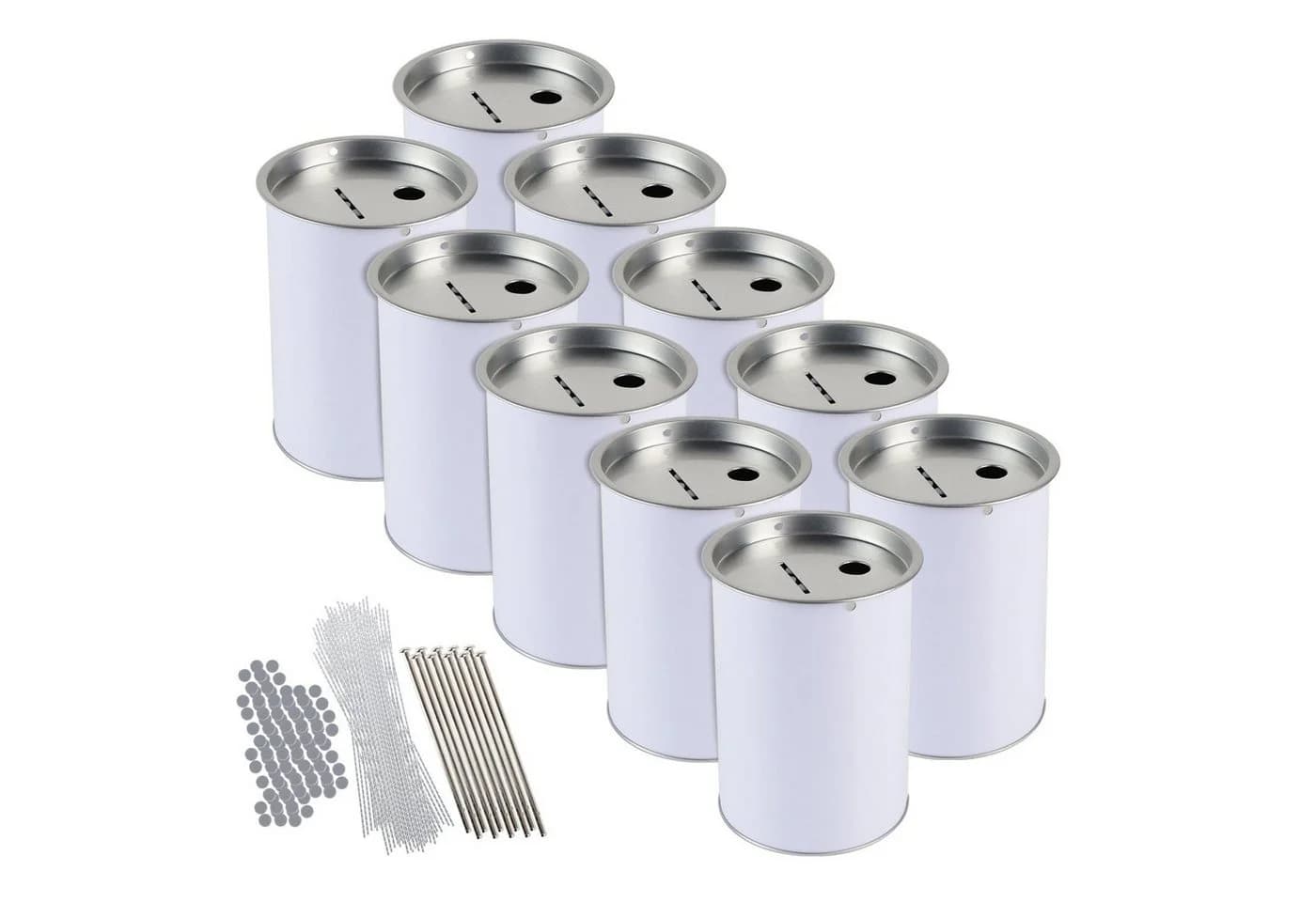 HMF Spendendose 10-tlg. Silber/Lichtgrau - Bild 2