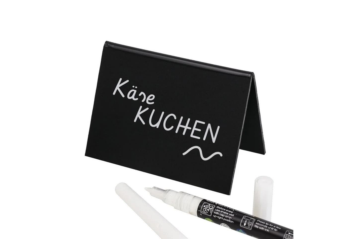 HMF Standtafel Tischaufsteller Kreidetafel Schwarz 10-tlg