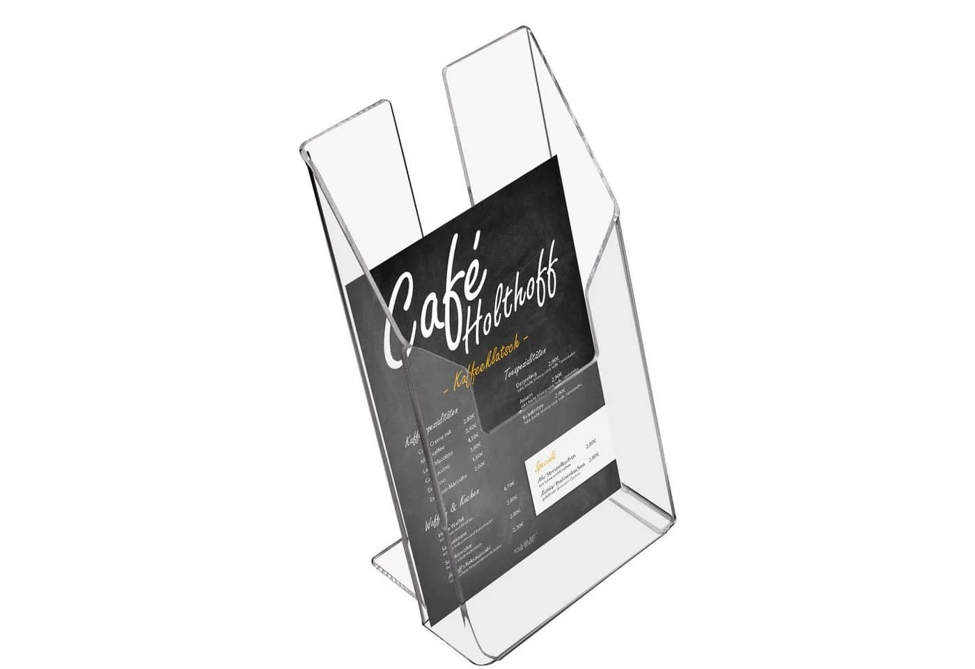 HMF Prospektständer Acryl Glasklar DIN A6