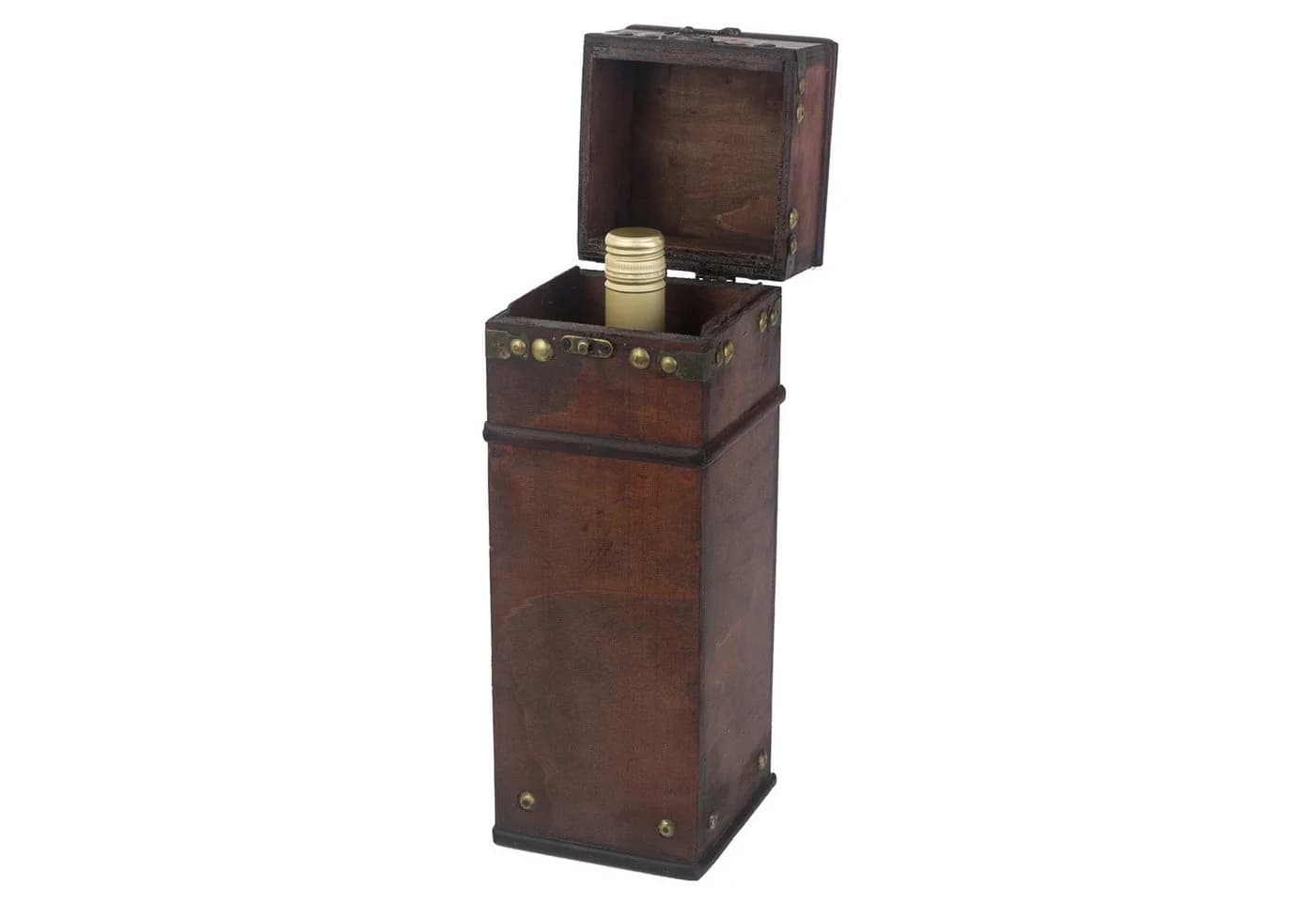 HMF Geschenkbox Vintage Weinbox Hochformat Deko Geschenk aus Holz
