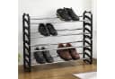 IDIMEX Schuhregal TOWER Schwarz Chrom 4 Ebenen Bild 1