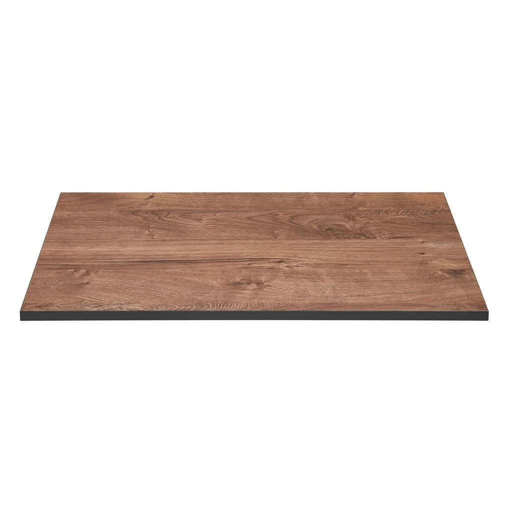 Xora Waschtisch-Abdeckplatte Schwarz Eiche Holzwerkstoff