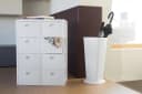 Kreher Rollcontainer 4 Schubladen Rattan Design Weiß/Braun Bild 4