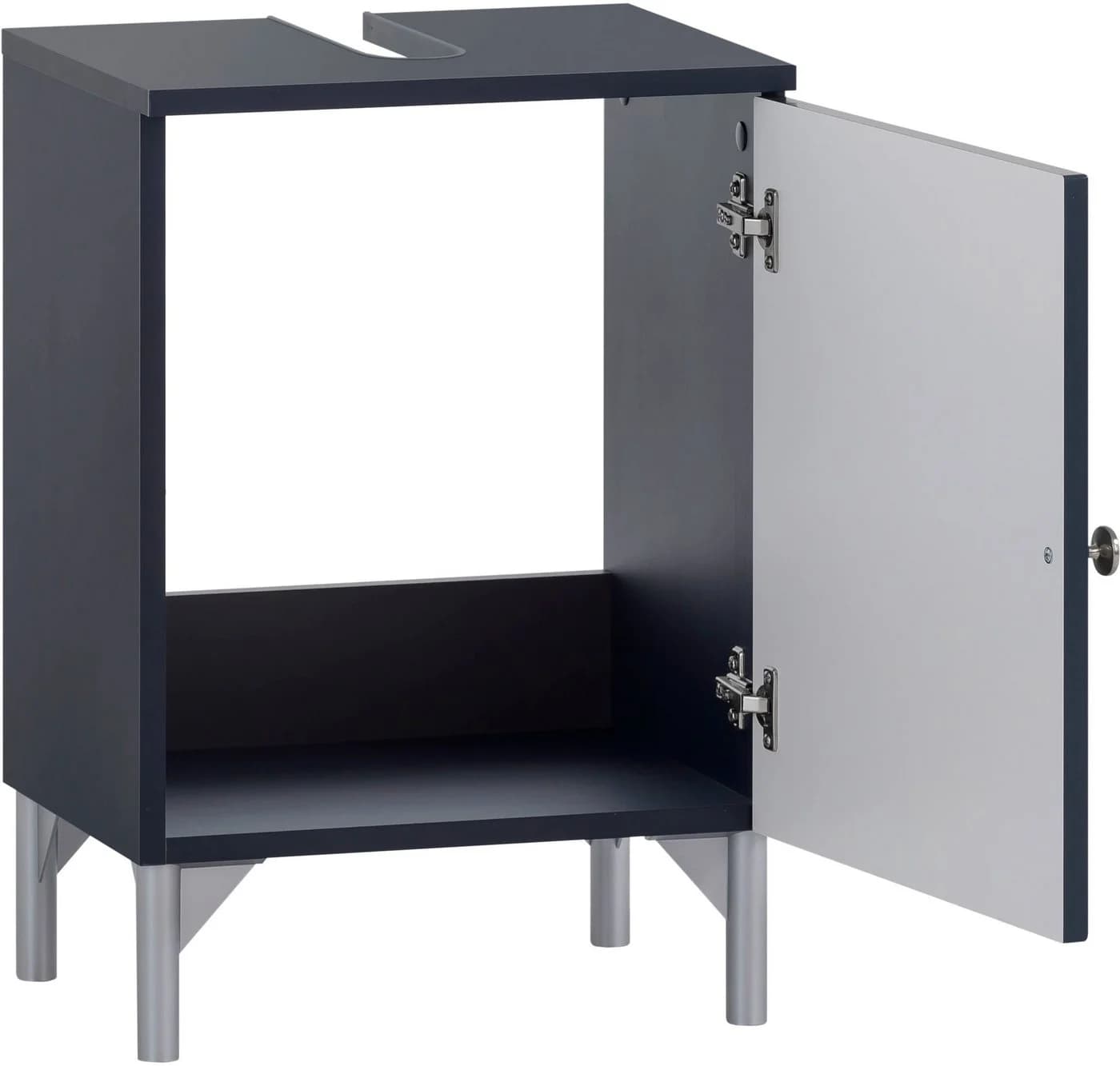 Schildmeyer Waschbeckenunterschrank Jesper Landhausoptik Blau