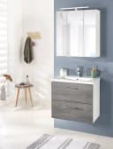 WELLTIME Waschtisch Trento Weiß/Eiche Grau mit Soft-Close Bild 5