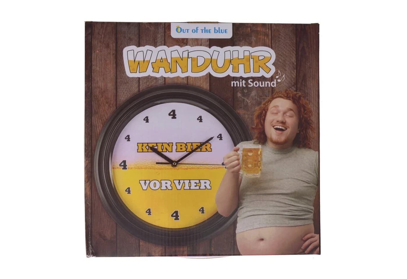 Wanduhr Orange, Weiß, Schwarz