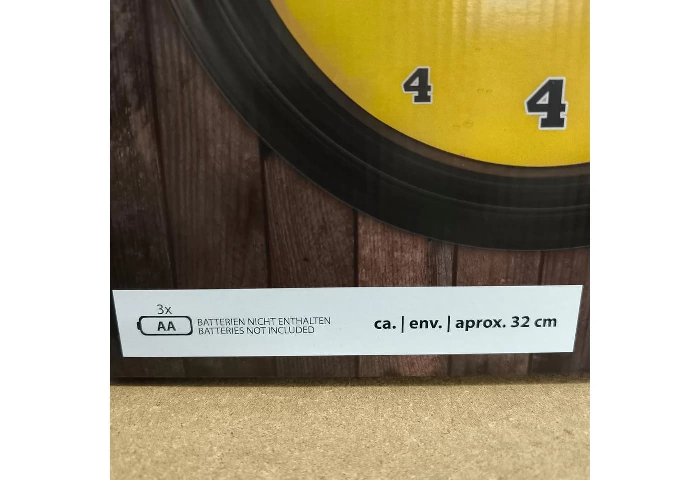 Wanduhr Orange, Weiß, Schwarz - Bild 4