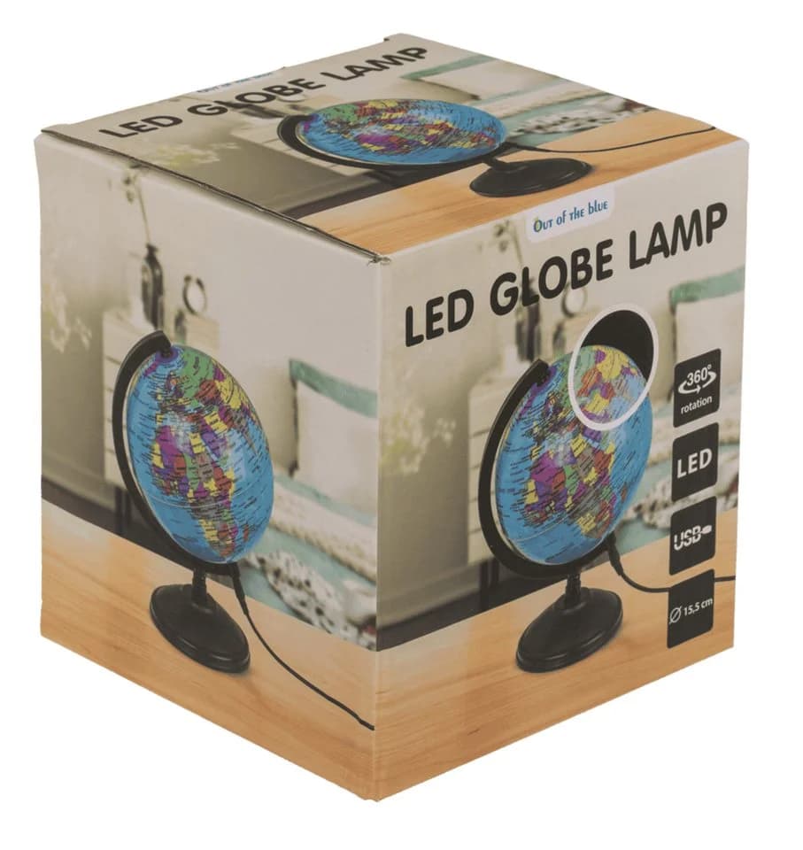 Out of the Blue LED Globus Rotierend Weltkugel Lampe Bunt