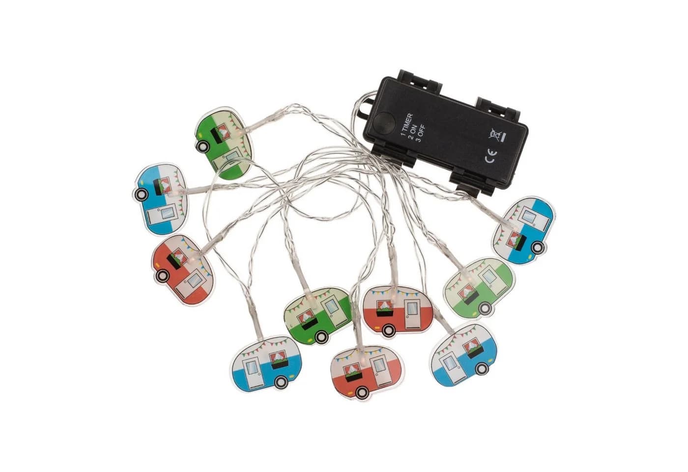Out of the Blue Lichterkette Camping Deko Wohnwagen 10 LED Bunt - Bild 2