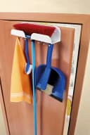 RUCO Türhaken Set Weiß 2 Stück Besenhalter für Tür und Wand Bild 1