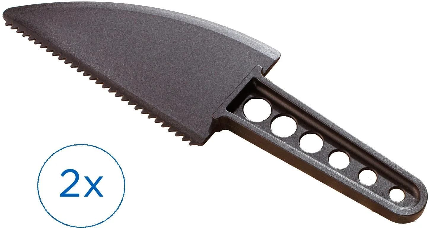 Tortenmesser RUCO Schwarz Kunststoff Kochmesser Antikratz-Tortenmesser/Tortenheber 2er Set