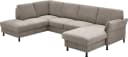Wohnlandschaft U-Form Beige mit Liegefläche Bild 1
