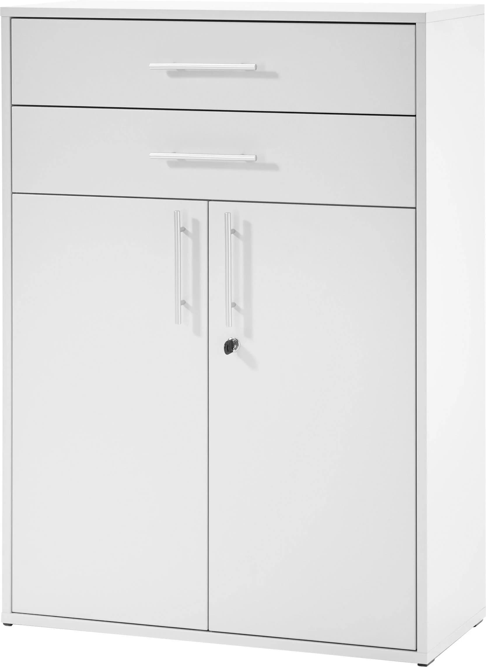 Aktenschrank BEGA OFFICE Pronto Grau mit 2 Schubladen und Schloss